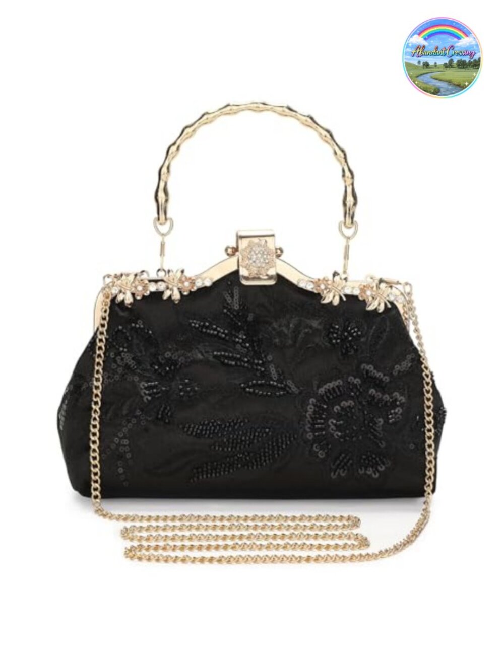 Vintage 1920s Beaded Clutch Purse for Women Formal Bridal Sequin Handbag
